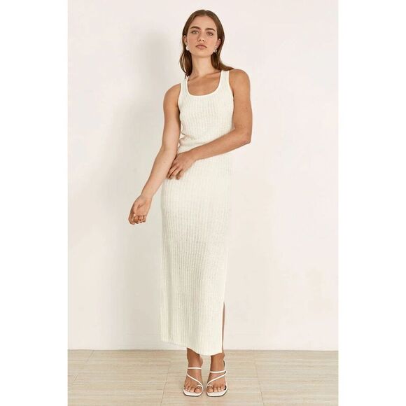 MON RENN WANDERER KNIT DRESS IN PEARL Winter  Fall VACATION Dress size S NWT - Picture 1 of 7